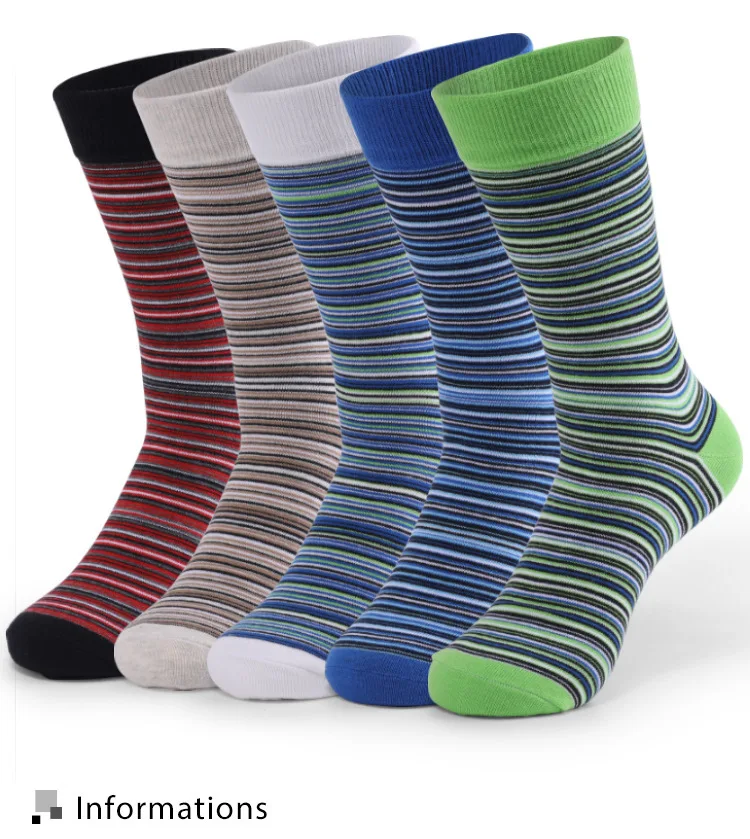 Повседневные забавные носки PEONFLY, цветные полосатые носки, мужские классические удобные популярные цветные носки для работы, модные хлопковые носки Happy
