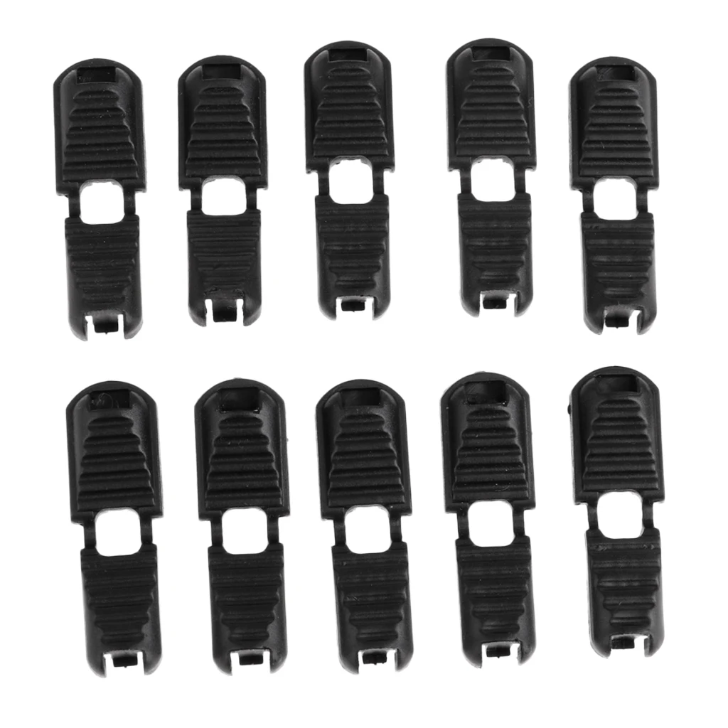 10Pcs Zipper Pull Extension Black Nylon Cord Zip Tag Replacement for Clothes Backpacks Traveling Case Handbag Purse 10Pcs Zipper Pull Extension Black Nylon Cord Zip Tag Replacement for Clothes Backpacks Traveling Case Handbag Purse