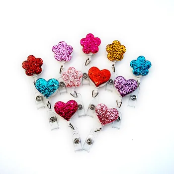 

11 pcs / lot New Resin Cartoon Retractable Pull Badge Reel ID Name Tag Card Nurse Badge Holder 2019 lovely Kids Reels