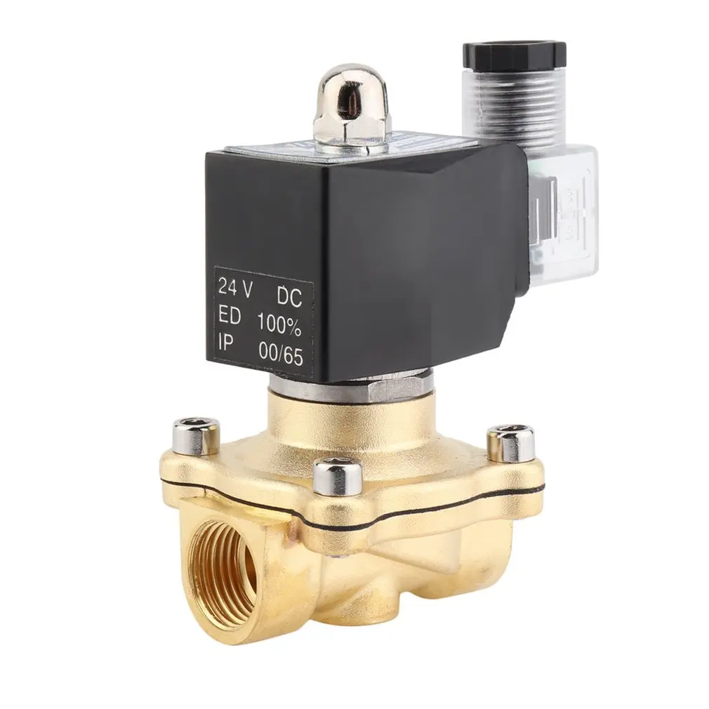 New Portable 1/2 Inch DC-24V 2W Square Coil Pure Copper Direct Acting Solenoid Valve Small Electromagnetic Valve