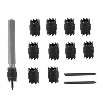 

13pcs/set HSS Welded Cutter Bit Saw Set Multi-Functional Twist Drill Bit Set Professional Woodworking Wood Tool Drop Shipping