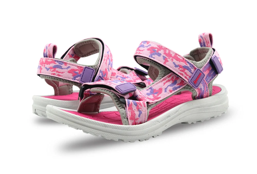 Apakowa Unisex Little Kid Boys Girls Summer Peep-Toe Beach Walking 3 Strap Sport Sandals Child Washable Quick Drying Water Shoes