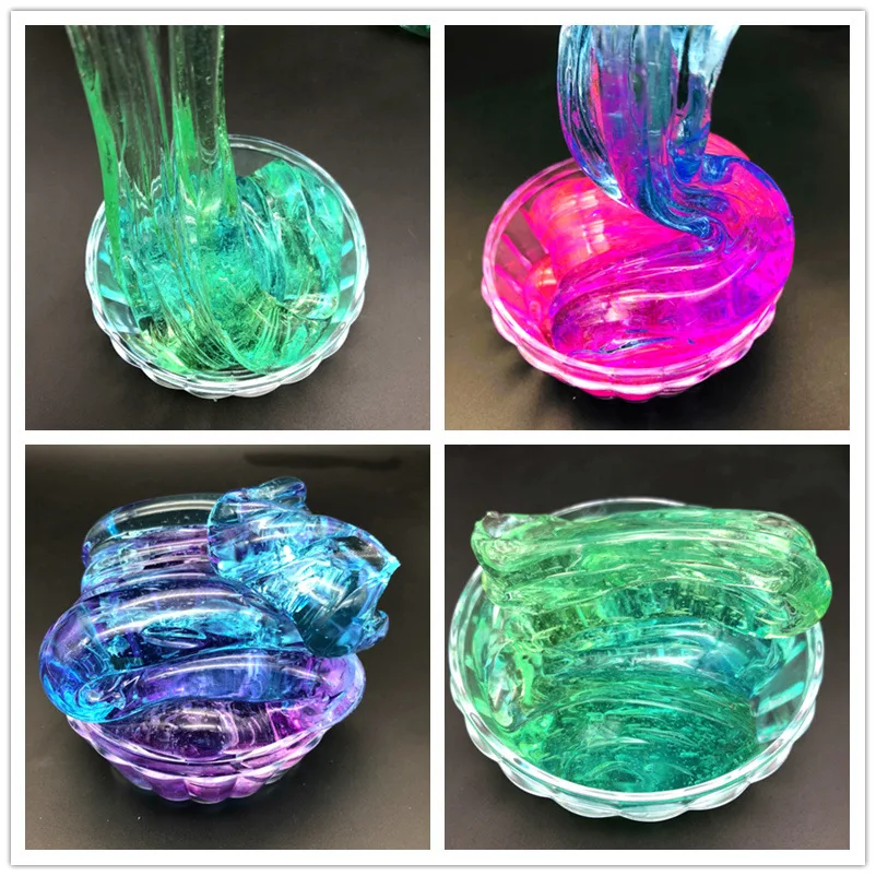 AOSST DIY Colorblock Gradient Crystal Mud Multicolor Slime Toys For Kids With colored foam balls Clear Fluffy Clay For children AOSST DIY Colorblock Gradient Crystal Mud Multicolor Slime Toys For Kids With colored foam balls Clear Fluffy Clay For children