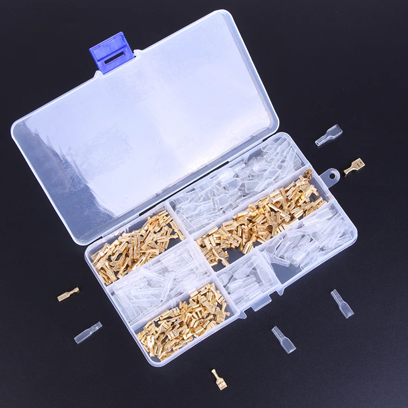 NEW Hot Sale 150sets 2.8mm 4.8mm 6.3mm Female&Male Spade Cable Wire Terminals Square Insert Wire Connectors Wholesale