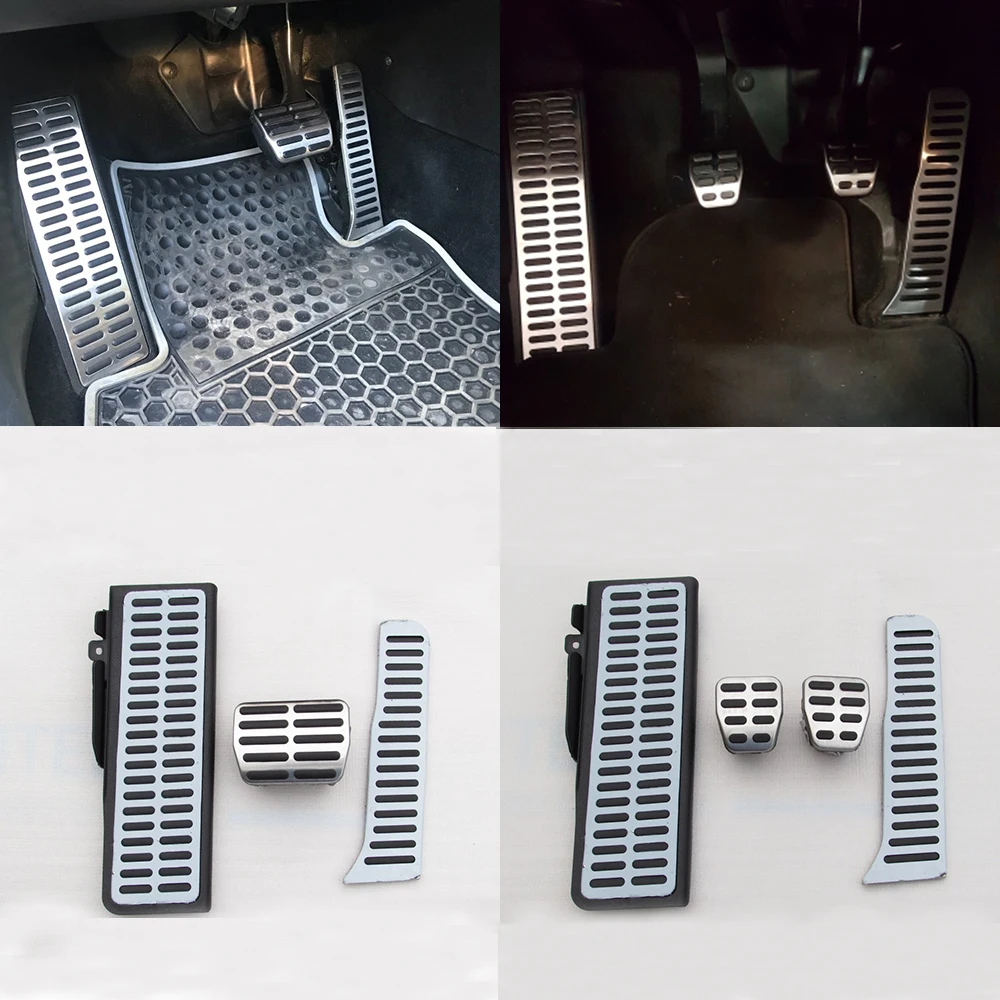 DEE Car Accessories,Stainless Steel Gas Brake Footrest Plate Pad Pedal