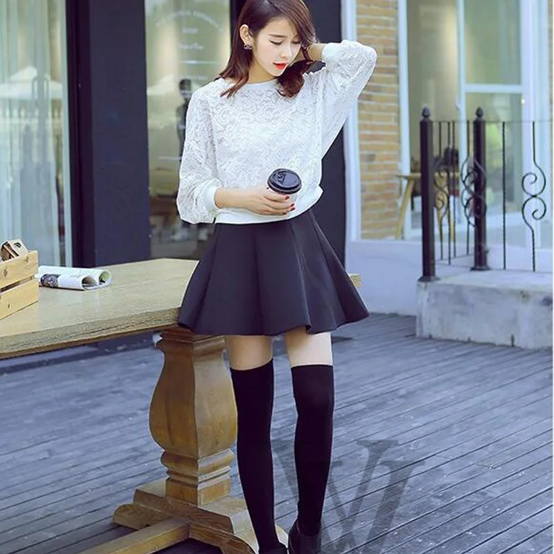 thigh high socks winter outfit