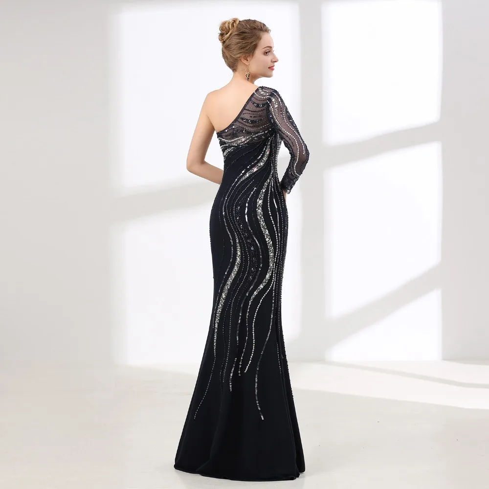ANTI Luxury Beading Robe de Soiree Evening Dress Long Floor-Length One-shoulder Vestido De Festa Mermaid Formal Dresses Gown ANTI Luxury Beading Robe de Soiree Evening Dress Long Floor-Length One-shoulder Vestido De Festa Mermaid Formal Dresses Gown