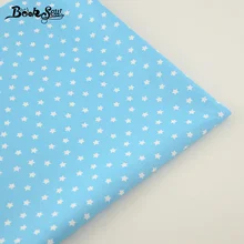Текстиль для дома Материал хлопок голубой Ткань твил Жир Квартал кровать Лист лоскутное shinine маленьких звезд конструкции