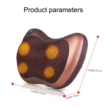 

Neck Massager Car Home Cervical Shiatsu Massage Neck Back Waist Body Electric Multifunctional Massage Pillow Cushion EU