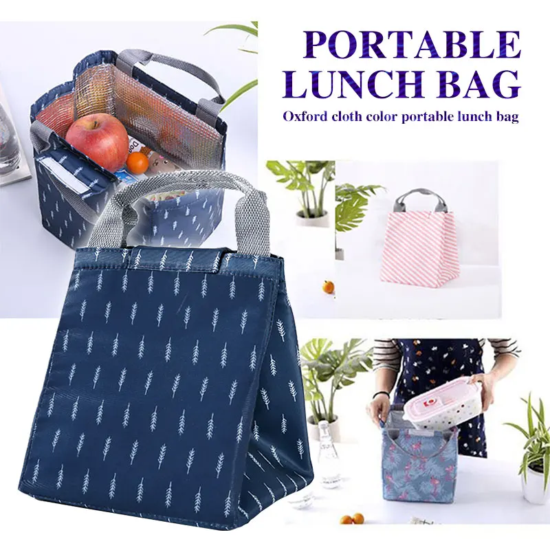 Bento сумка для обедов Tote Фламинго узор пикника хранения столовый мешок практичный
