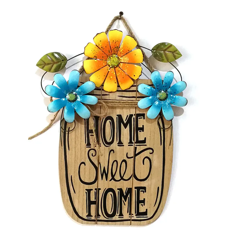 Милая домашняя деревянная корзина с цветами для весеннего сада, металлическая подвесная доска, Пасхальная корзина и железная табличка, пасхальное украшение - Цвет: Армейский зеленый