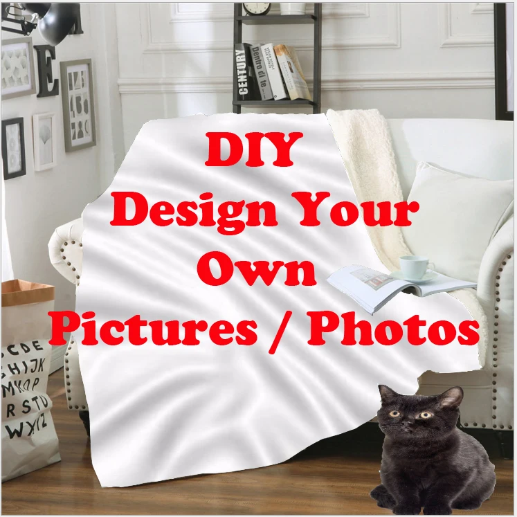 

LIASOSO 3D Print Diy Custom Design Adults Kid Hooded Blanket Wearable Fleece Travel Quilt Sofa Keep Warm Throw Plush Blankets B0