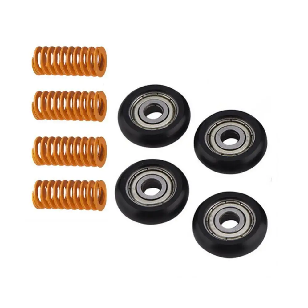 

8pcs/set Replacement Practical Durable Leveling Spring&Wheel Pulley For Creality Ender 3 Ende 5 CR-10S Pro