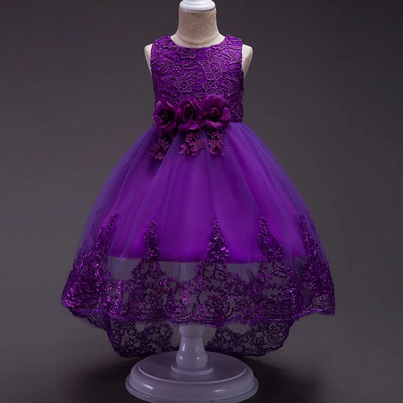 Новое высококачественное детское кружевное платье принцессы для девочек, элегантное праздничное платье для дня рождения платье для девочек Рождественская одежда для маленьких девочек возрастом от 2 до 12 лет - Цвет: as images