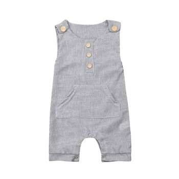 

Pudcoco Summer Infant Toddler Newborn Baby Boys Bodysuit Jumpsuit Outfits Sleeveless Playsuit Clothes 2019