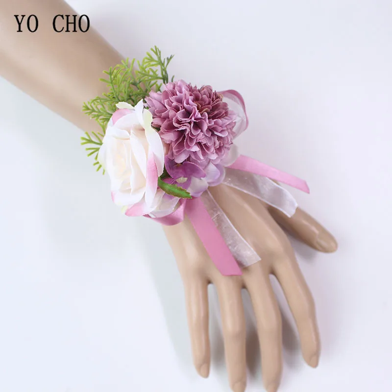 bridesmaid bracelet flower wedding wrist corsage  (22)