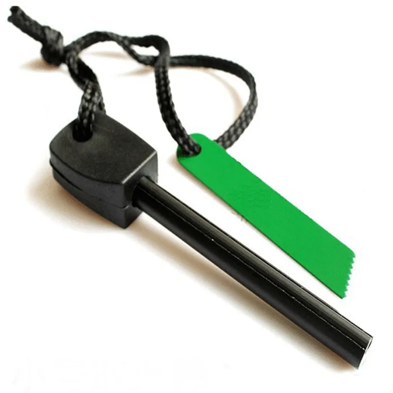 survival Camping Emergency Gear Kit Magnesium Flint Stone Fire Starter Lighter *