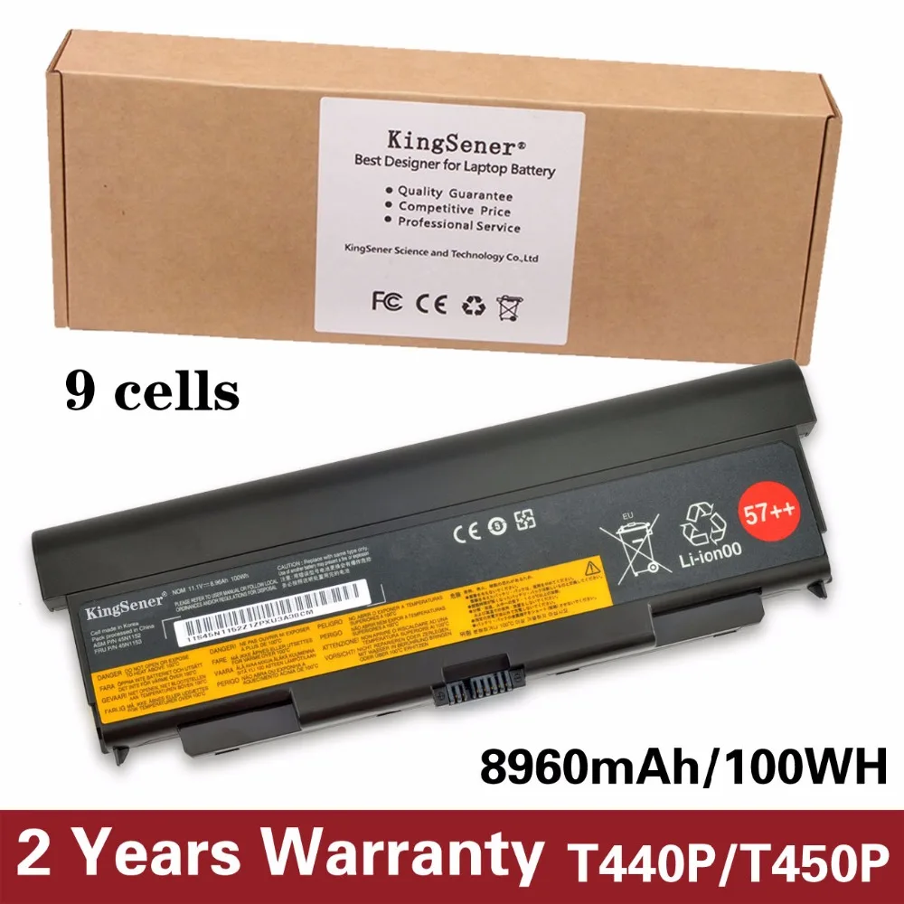 Acheter KingSener Nouvelle Batterie D ordinateur Portable pour Lenovo ThinkPad T440P T540P W540 L440 L540 45N1152 45N1153 45N1149 45N1152 45N1145 11.1 V 100WH