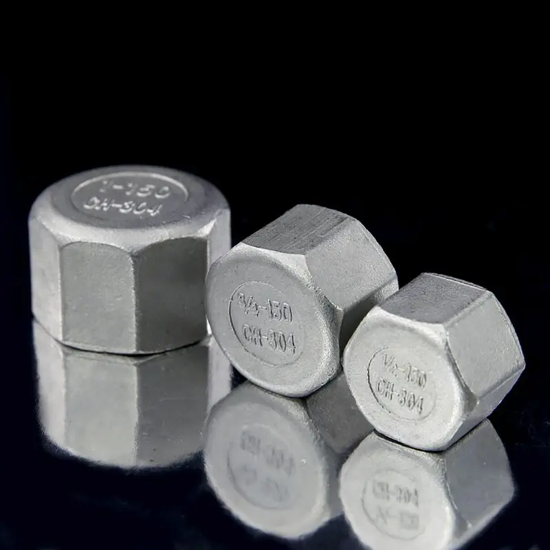 

3/4" BSP Female Thread 304 Stainless Steel Pipe Plug Outer Hexagon Octagonal Head Socket Pipe Fittings End Cap