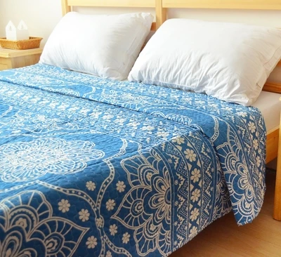 

2019 Summer Quilt 220*240cm Bohemian Plaid Bedspread Home Textiles Mandala Blanket Throw Comforter Bed Sheet Cover Duvet Quilt