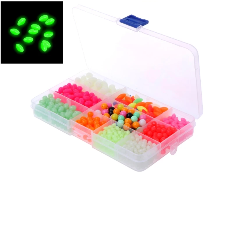 1000pcs/box Luminous Sea Fishing Beads Floating Tackle Multi Size Accessoriesin Fishing Tools