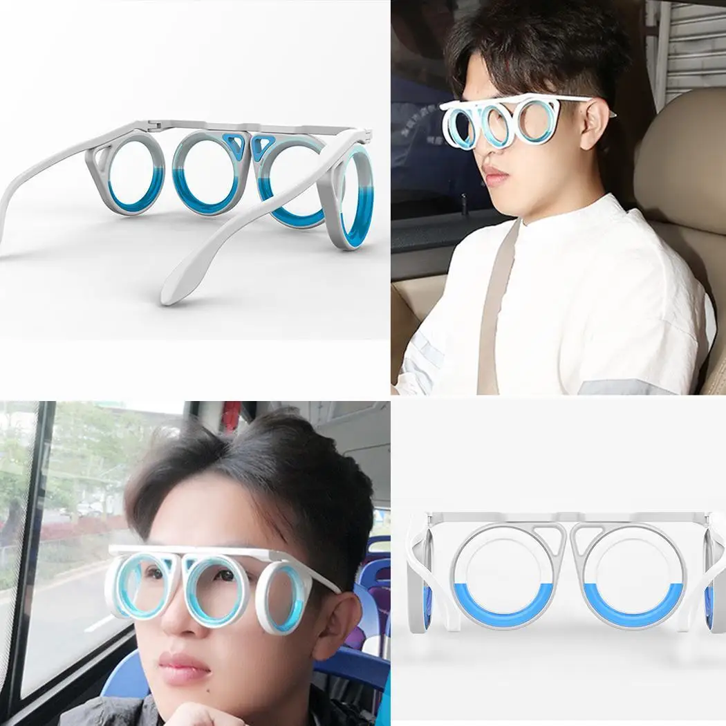 

Magnetic Anti-motion Sickness Removable Foldable Liquid Glasses White Seasickness