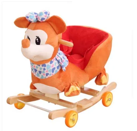 Kingtoy плюшевые Детское кресло-качалка для детей; из дерева качающееся сиденье Дети Поездка на свежем воздухе на качалка-колыбель игрушка