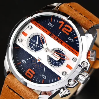 

CURREN 2019 New Watches Men Luxury Brand Army Military Watch Male Leather Sports Quartz Wristwatches Relogio Masculino 8259