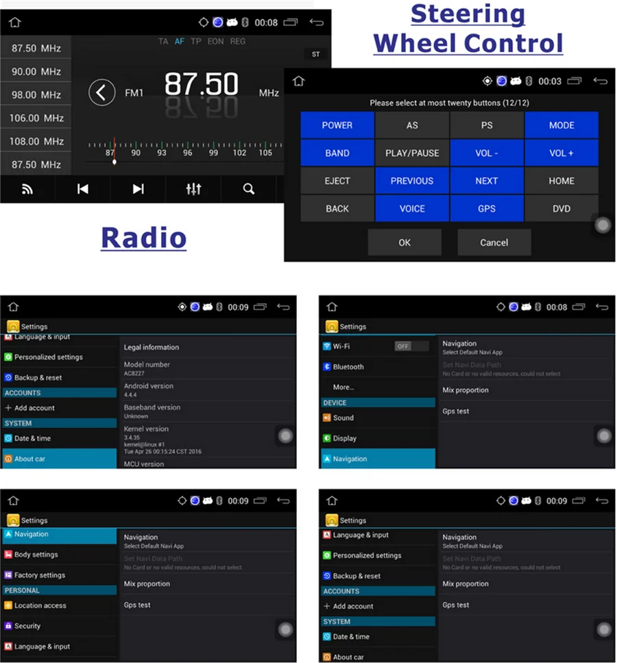 9 дюймов четырехъядерный 1+ 16 ГБ Android 6,0 2 Din Автомобильный MP5 для VW wifi/Bluetooth/Mirror Link/gps NAV/DVR/FM RDS/Реверсивный AC Дисплей