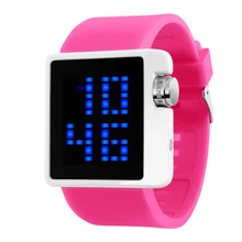 Модные Стиль Для Мужчин's Для женщин спортивные LED Watch силиконовый ремешок Дата неделю Водонепроницаемый Relogio Masculino