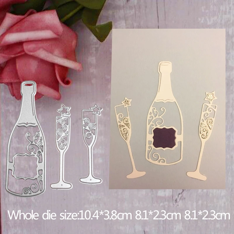 

Metal Cutting Dies Stencil Craft for DIY Drinkware bottle Creative stamp Scrapbook Cut Dies Embossing Paper Craft new 2019