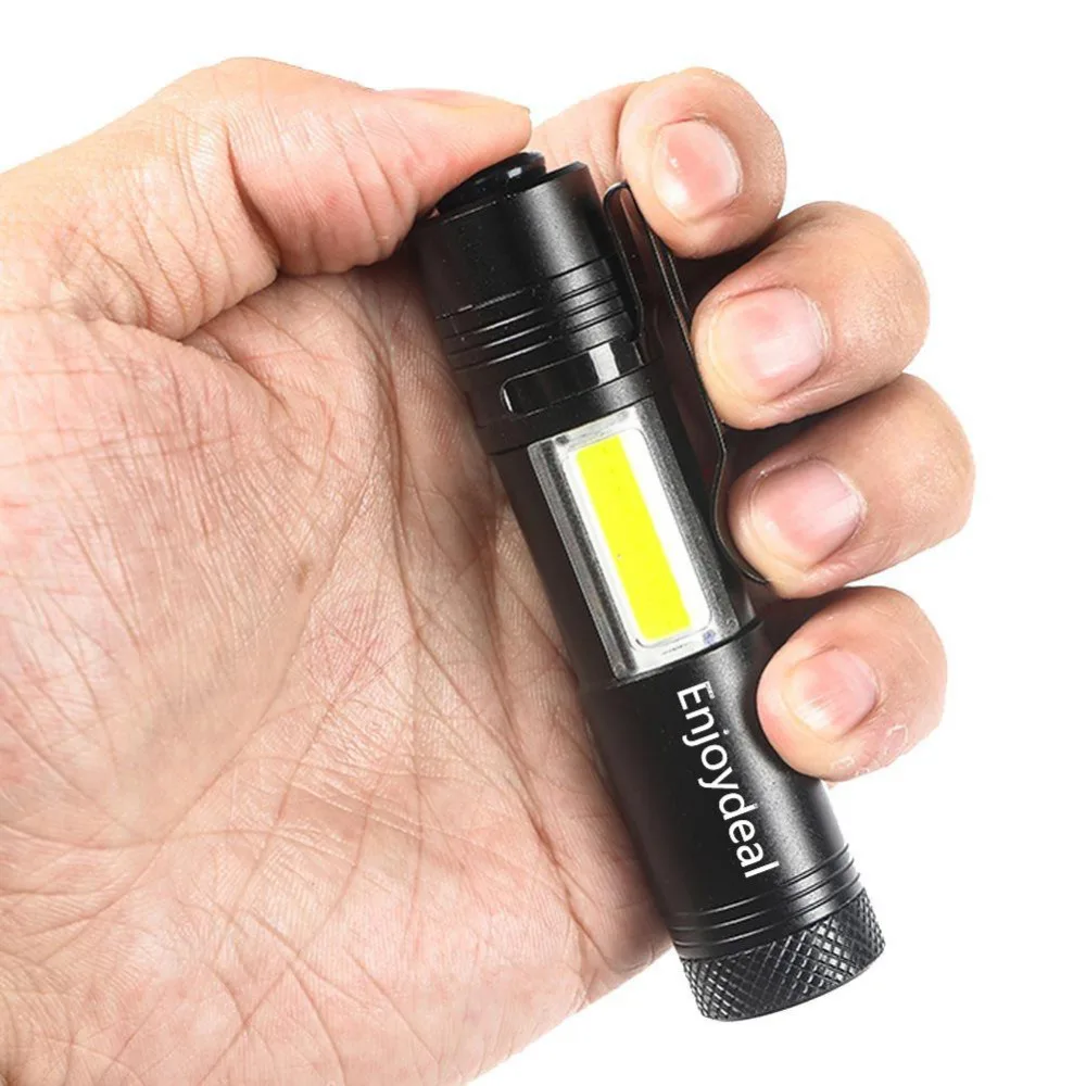 Портативный мощный светодиодный фонарик с зажимом 4 режима 2000 лм|led flashlight 2000|lumen