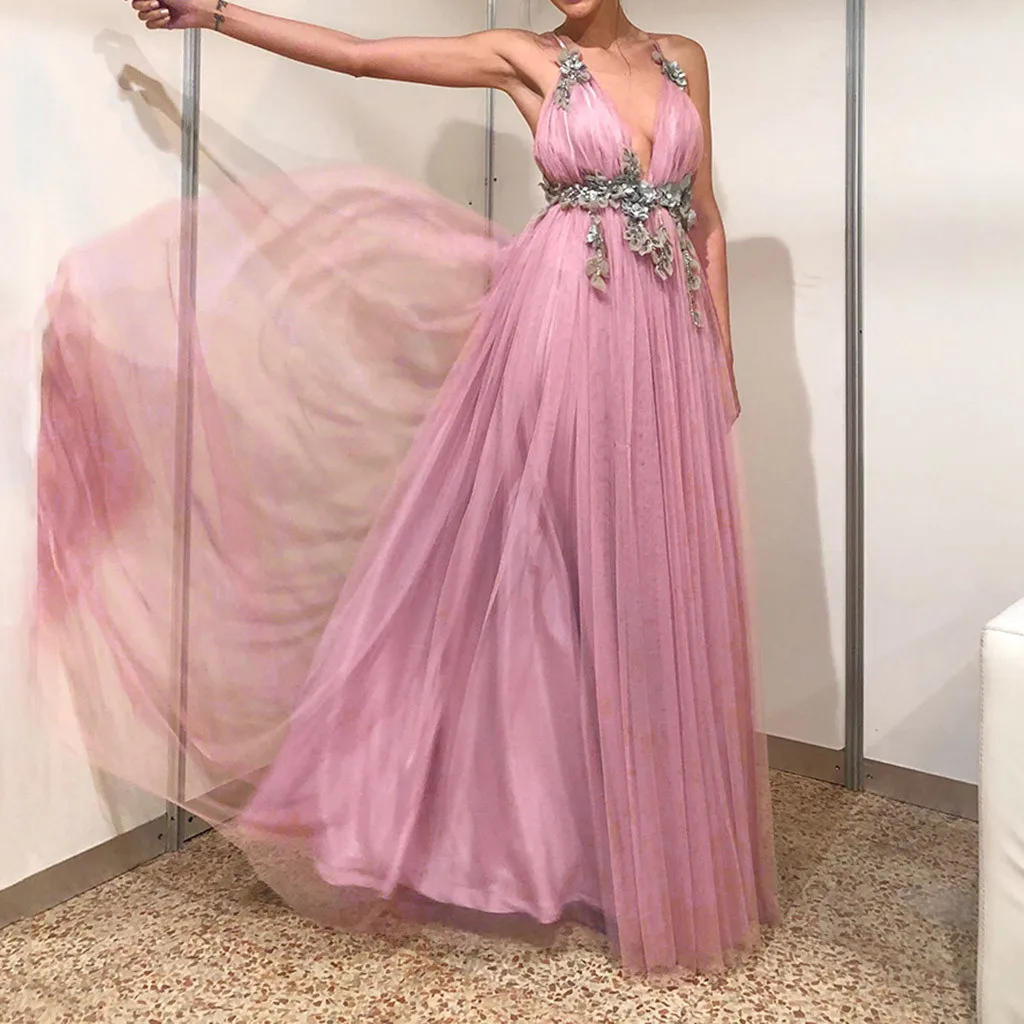 

Elegant embroidery summer women dress Spaghetti strap sexy pink big size dress Casual sashes lace up summer female vestidos