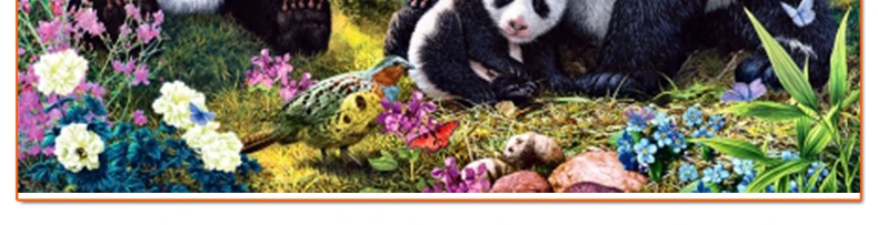 hot sale crystal art cross stitch Chinese pandas diamond painting animal full mosaic picture for wall 5d rhinestone embroidery1752_06