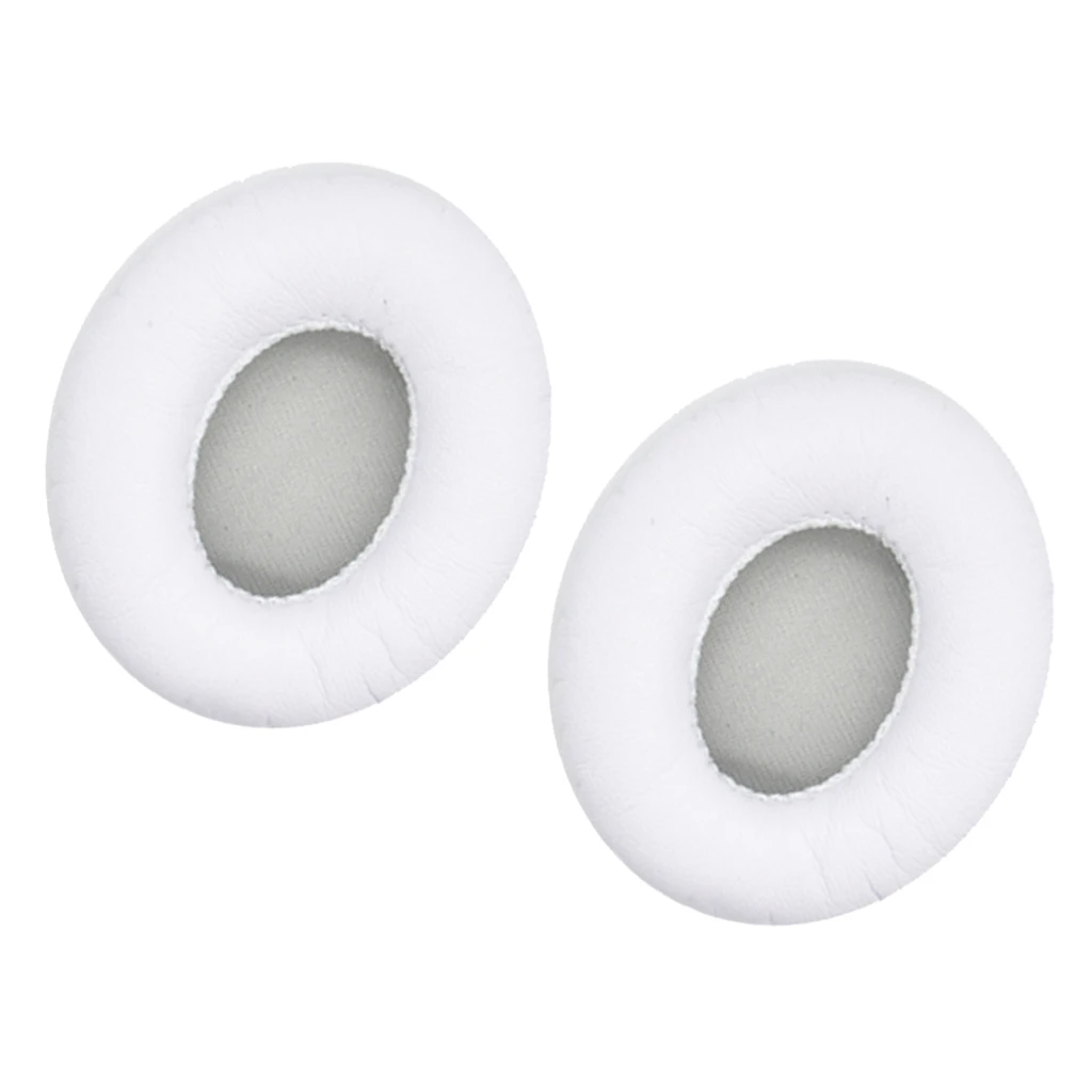 1 Pair Replacement Soft Ear Pads Earpads Cushions Covers Replacement for Beats Solo   1.0 Headset White