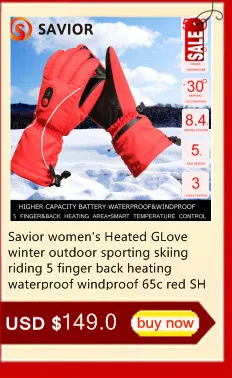 Спаситель велосипедные перчатки с подогревом 7,4 В батарея Отопление зимние велосипедные перчатки Спорт на открытом воздухе отопление 3-6 часов