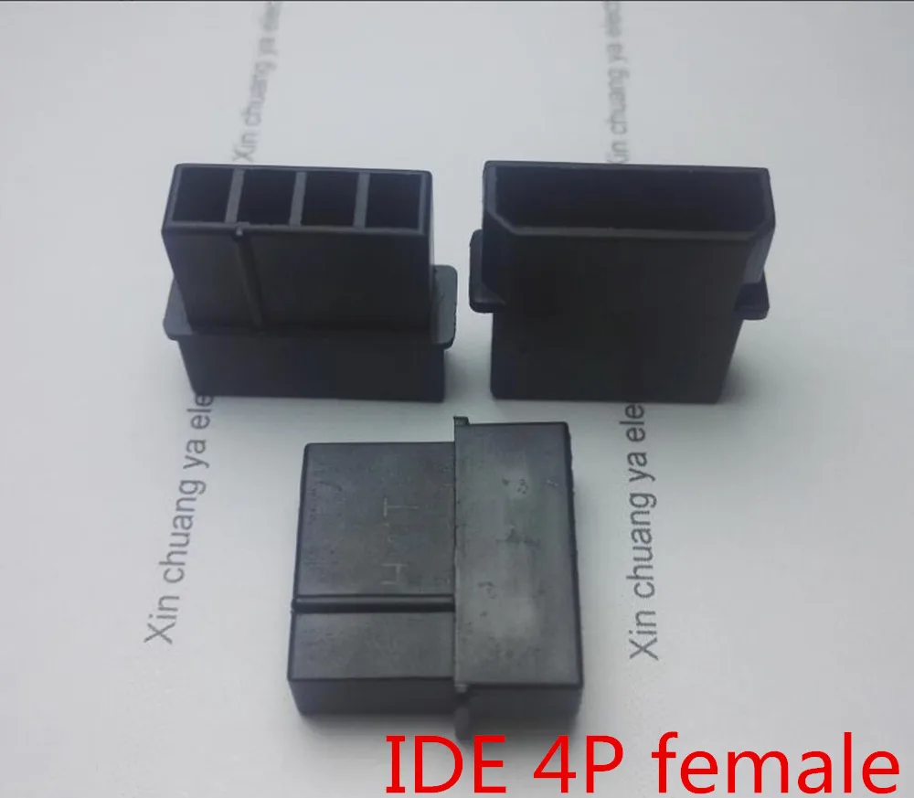Molex Black Big 4P 4D Female For Pc Computer Atx Ide Power Connector Plastic Shell Housing huismerk kopen in de aanbieding Molex Black Big 4P 4D Female For Pc Computer Atx Ide Power Connector Plastic Shell Housing huismerk kopen in de aanbieding