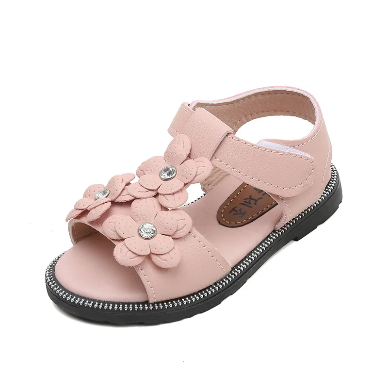 

Summer New Kids Shoes Flowers Baby Girls princess Shoes Kids little baby girls Sandals Pink White 1 2 3 4 5 6 7Years Old Kids