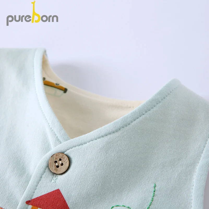 Детский жилет Pureborn Детская куртка для мальчиков и девочек без рукавов хлопковые