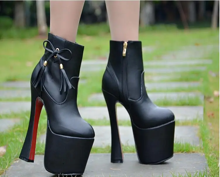 

2019 autumn and winter new hate high high women's shoes 19CM super high heels