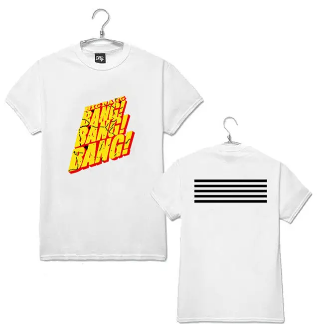 Футболка allkpoper KPOP Bigbang G-Dragon, футболка с 10-летием GD, футболка унисекс - Цвет: Белый