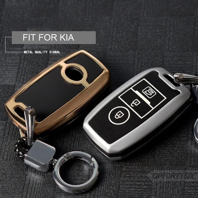 Светящийся кожаный чехол для автомобильного ключа из сплава Kia Ceed Rio Sportage R K3 K4 K5