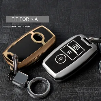 

Alloy Luminous Leather Car Key Cover Case For Kia Ceed Rio Sportage R K3 K4 K5 Ceed Sorento Cerato Optima 2015 2016 2017 2018