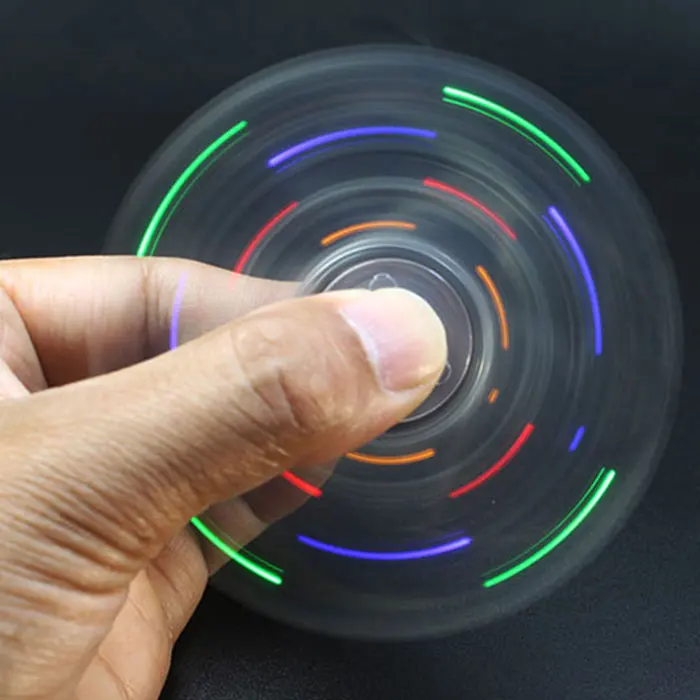 Hand Finger Fidget Spinner LED Pocket Gyro ADHS EDC 18 Muster Mehrfarbig Licht 