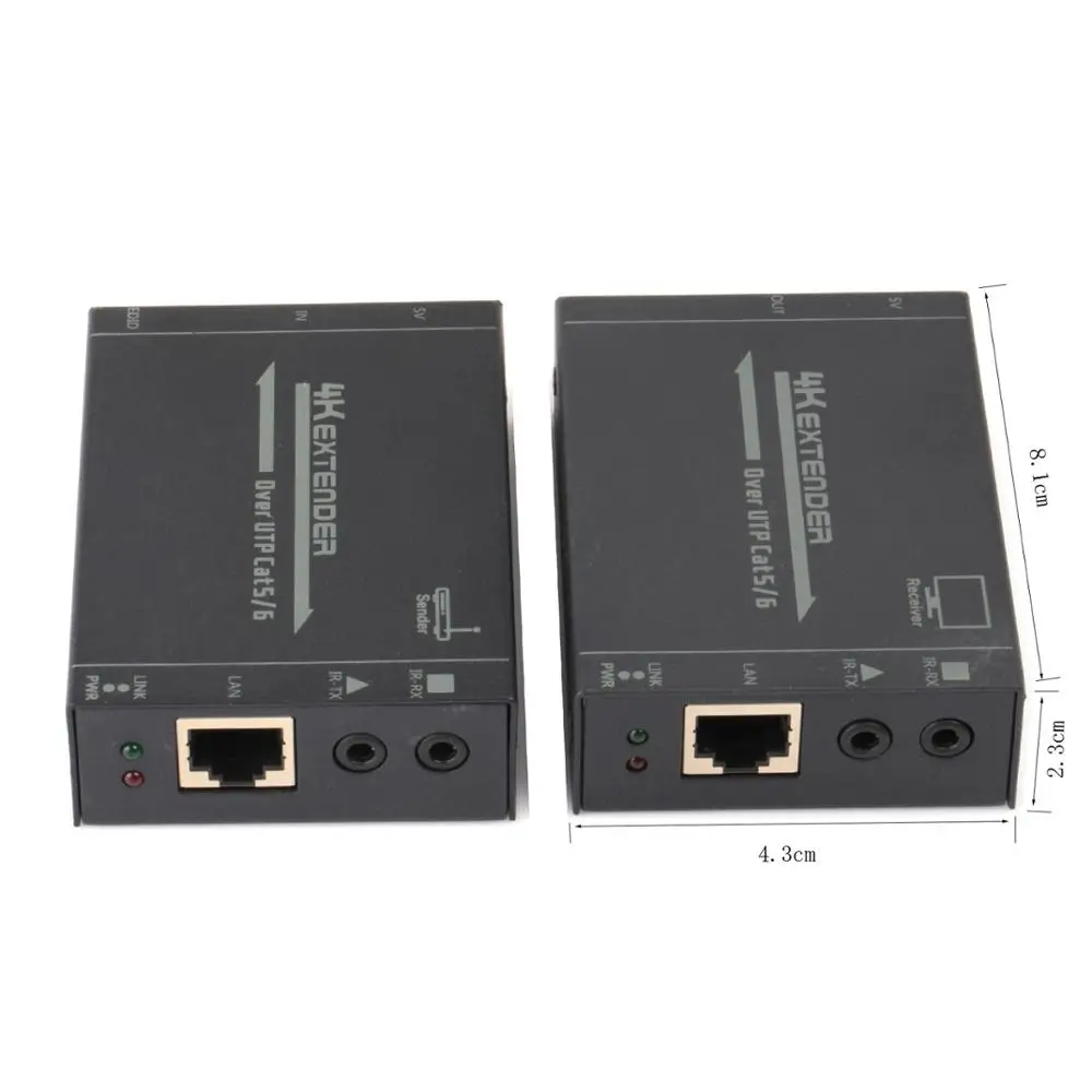 TreasLin 4 К HDMI удлинитель по UTP Cat6 Cat6e Cat7 сетевой кабель до 50 м * 2K @ 30 Гц передатчик