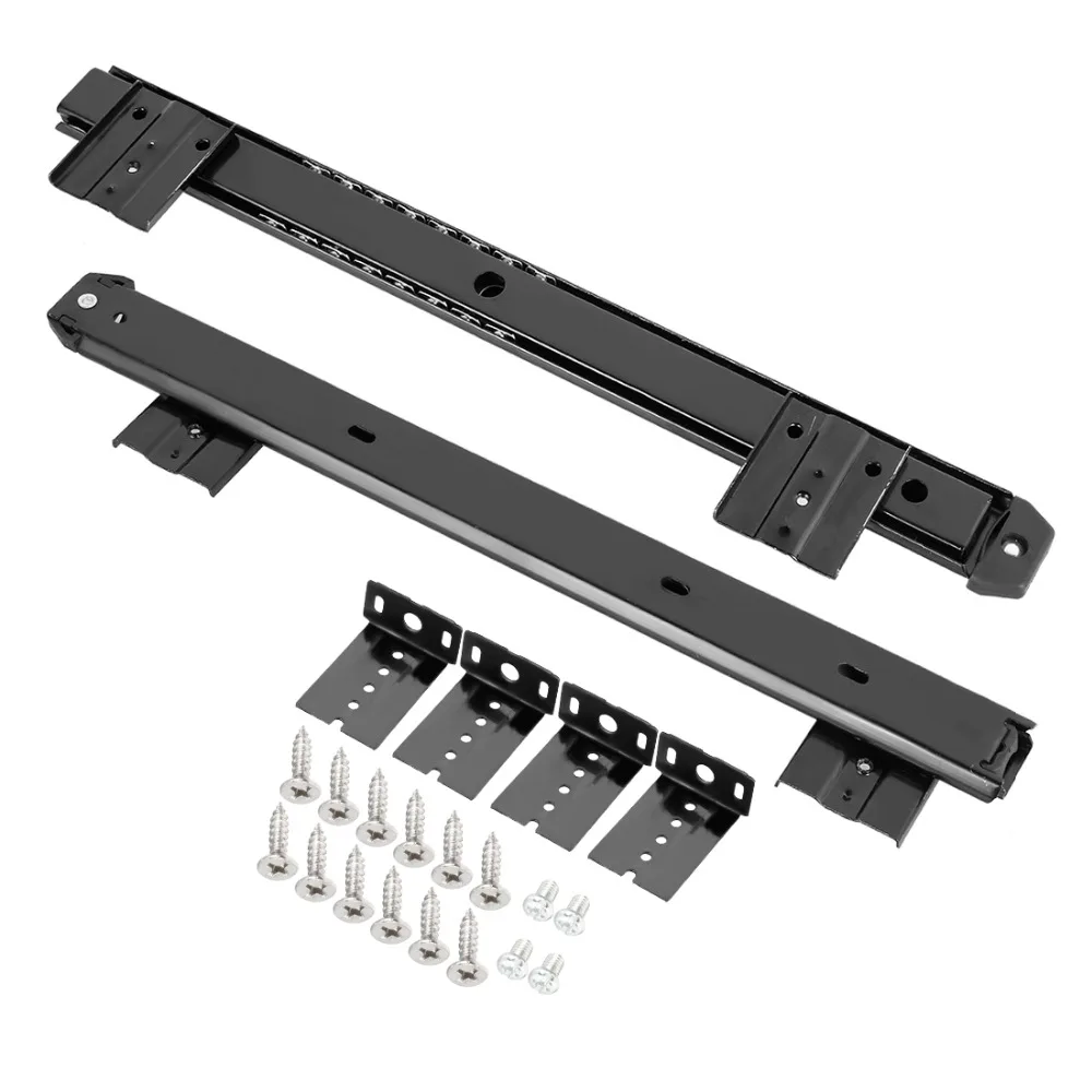 

Uxcell 1 pair Cold Rolled Steel 2 Section 360mm Full Extension 100lbs Capacity Ball Bearing Side Mount Drawer Slides 35mm Width