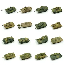 1pcs 1:72 4D Plastic Assemble Tank Kits World War II Model Puzzle Assembling Military Sand Table Toys For Children