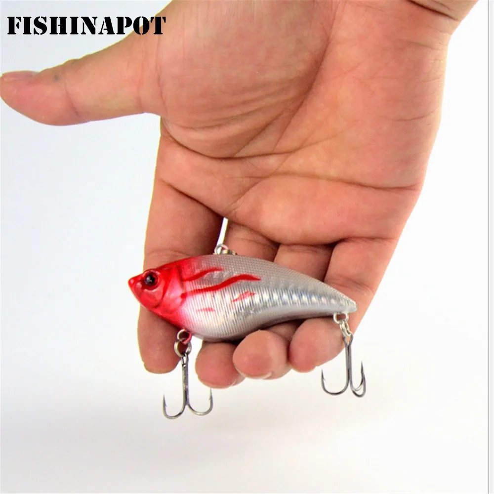 

FISHINAPOT 1PCS 16g/7cm Man-made Wobbler Hard VIB Lures Fishing Bait Treble Hooks Crankbait Fishing Tackle Peche Pesca Jerkbait