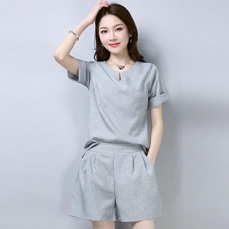 2 piece linen short set