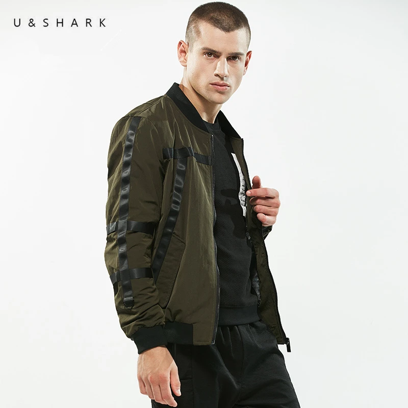 U & SHARK/осенние повседневные куртки для мужчин Брендовая одежда Модная уличная